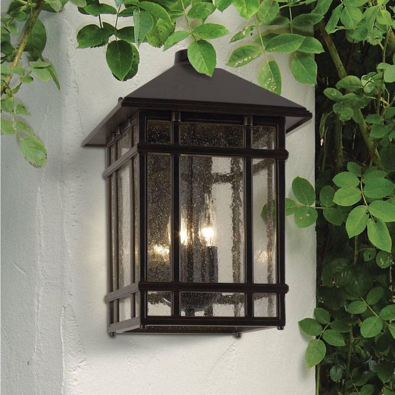Kathy Ireland J du J Sierra Craftsman 15" High Bronze Outdoor Wall Light