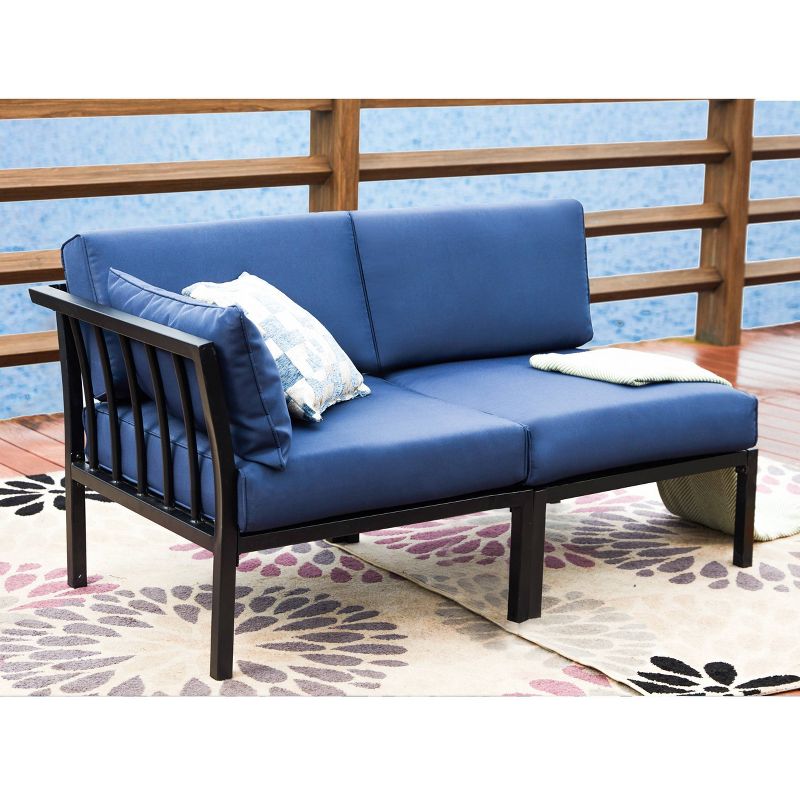 Corner Armless Patio Loveseat - Patio Festival