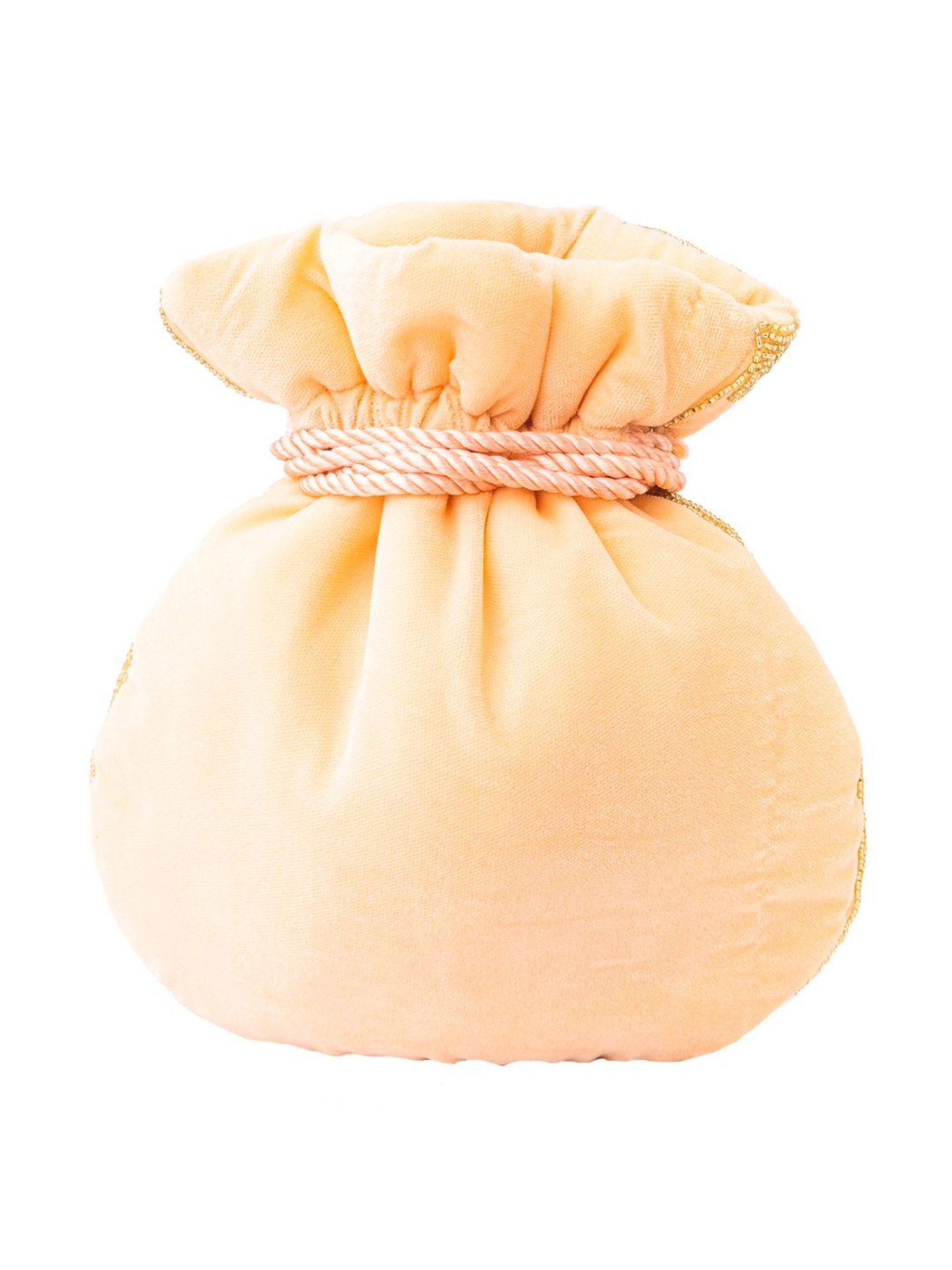 NR by Nidhi Rathi Peach Embellished Potli