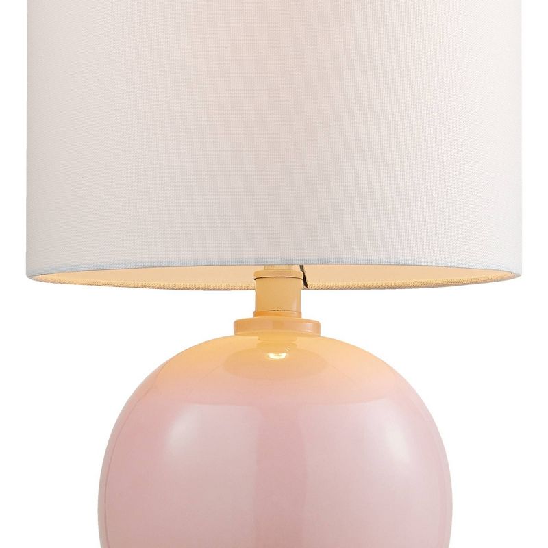 18" Camille Table Lamp with Fabric Shade Blush Pink/White - Globe Electric