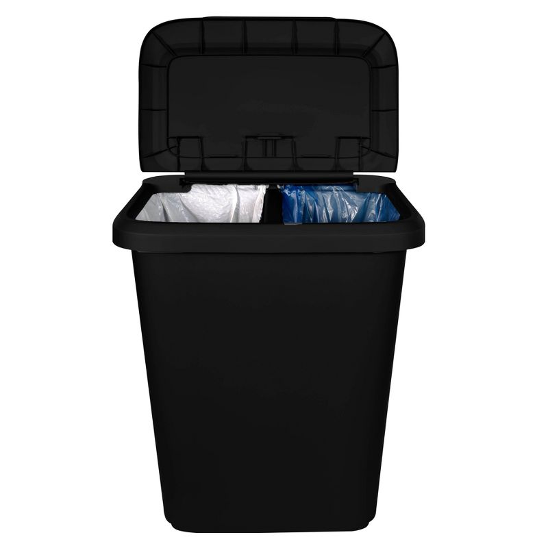 Hefty 20.4gal XL Dual Function Trash Can Black