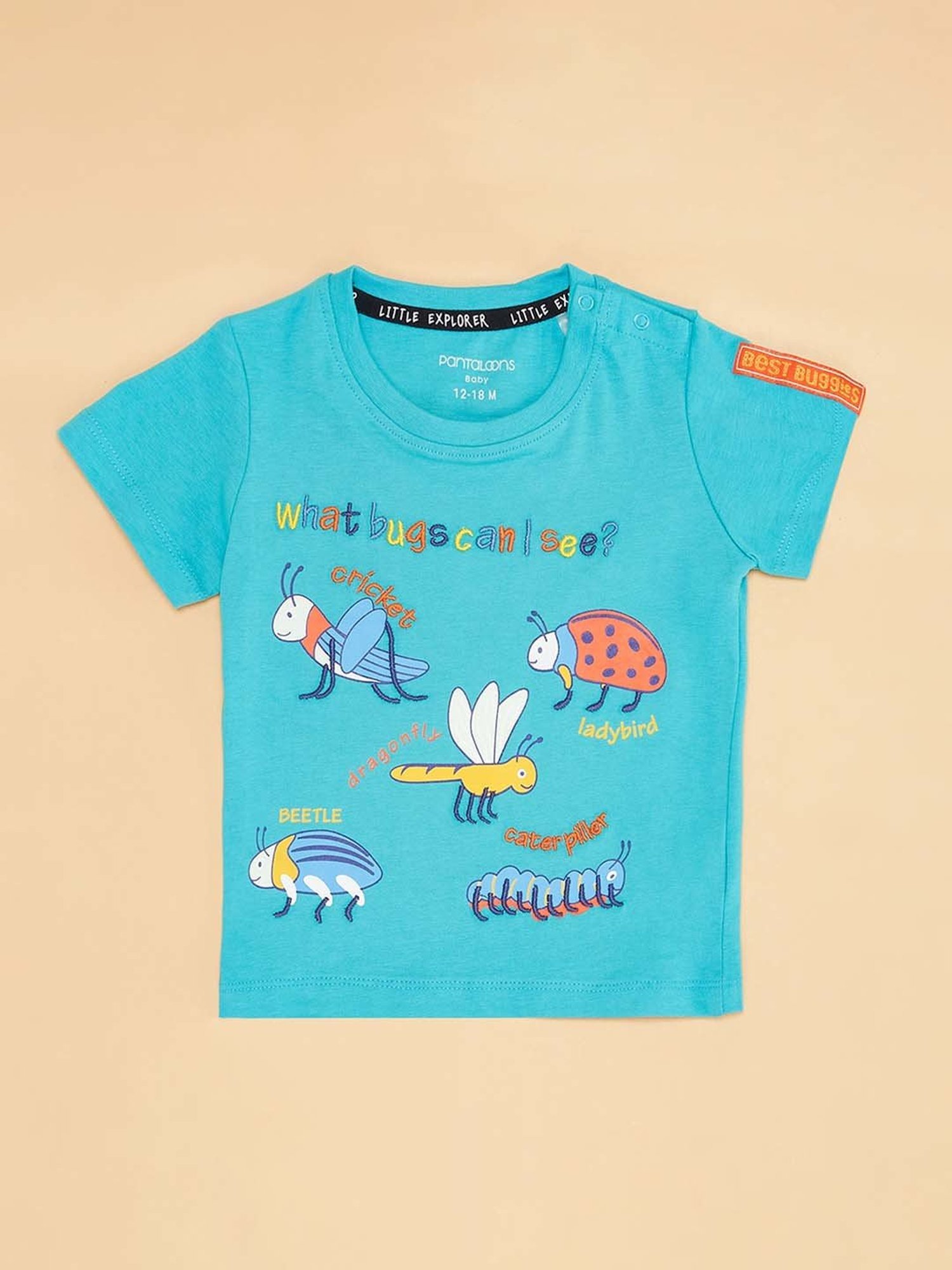 Ed-a-Mamma Baby Green Printed T-Shirt