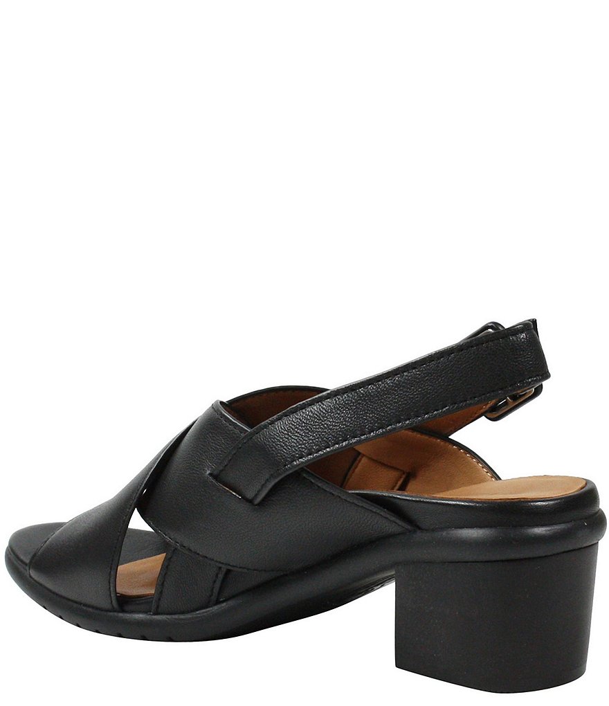 L'Amour Des Pieds Wangala Leather Block Heel Sandals