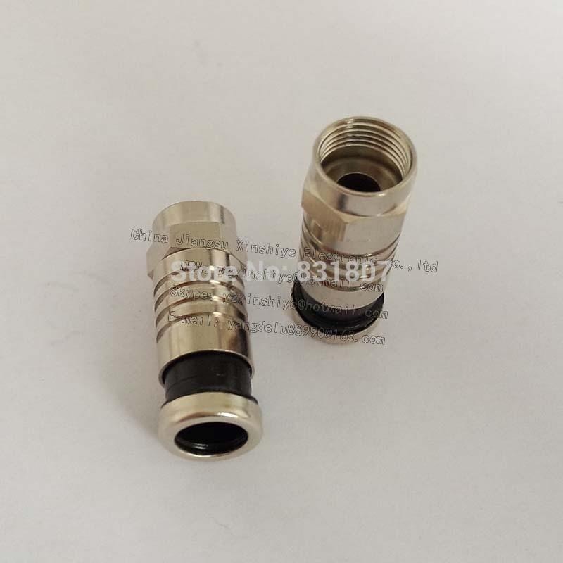 RG6 Coax compression cable f connector RG6 waterproof f-type plug RF coaxial connector RG59 RG6 RG11 f adapter Coax compression