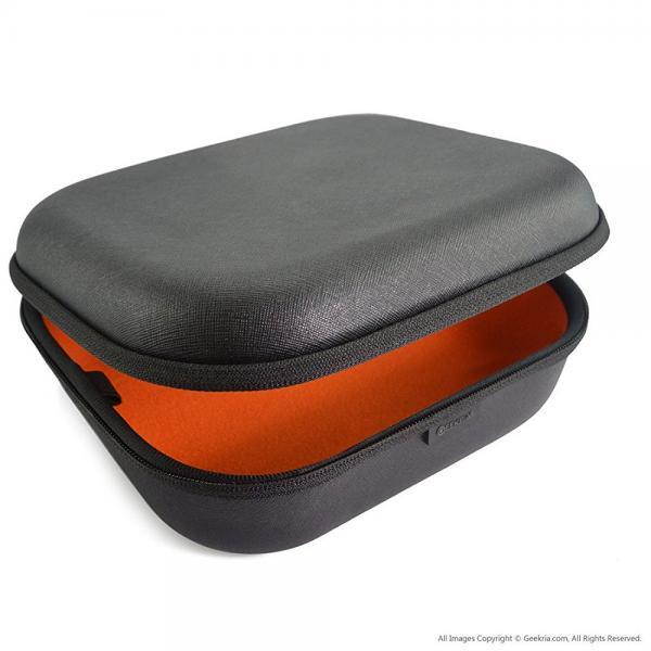 Geekria UltraShell Case for Sennheiser, AKG, FOCAL, Beyerdynamic, Behringer Headphones, Replacement Protective Hard Shell Travel Carrying Bag with Accessories Storage (Grey)