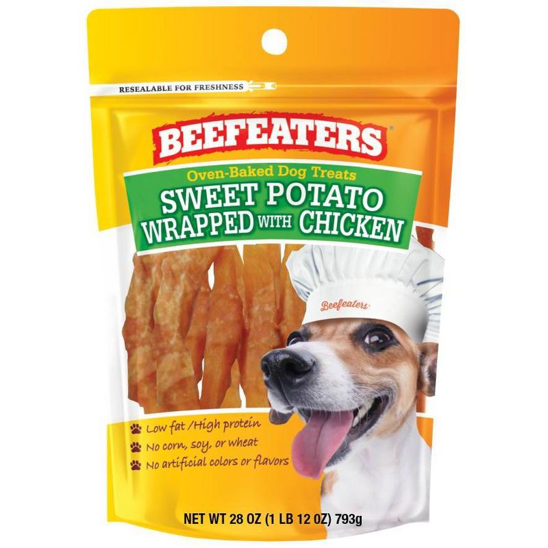 Beefeaters Sweet Potato Wrapped with Chicken Chewy Dog Treats - 28oz