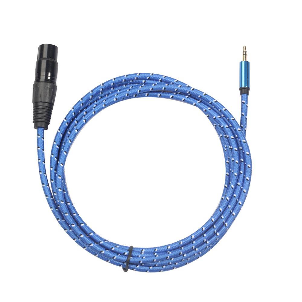 XLR 3 Pin Female to 1/8 3.5mm Stereo Jack Mic Audio Cord Cable 3M XLR3F to 3.5 mm TRS Microphone connector (1pcs)
