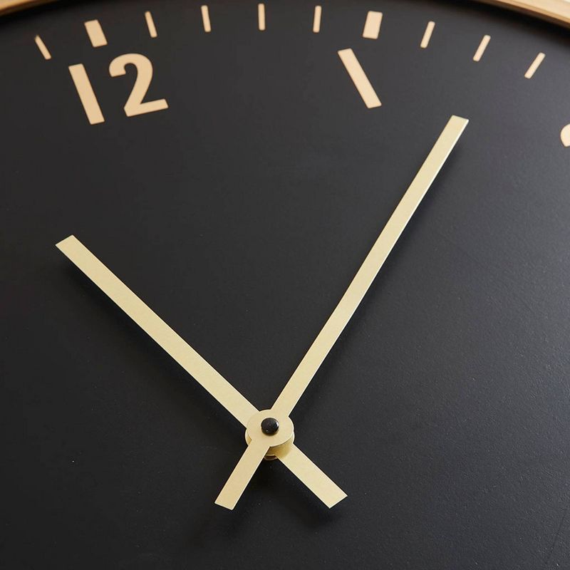 Watson Round Clock Black/Gold - Martha Stewart