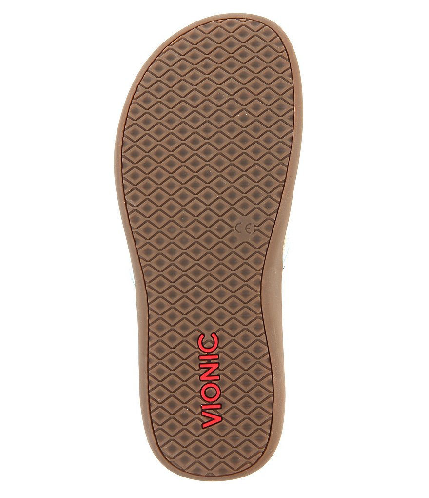 Vionic Casandra Perforated Leather Thong Sandals