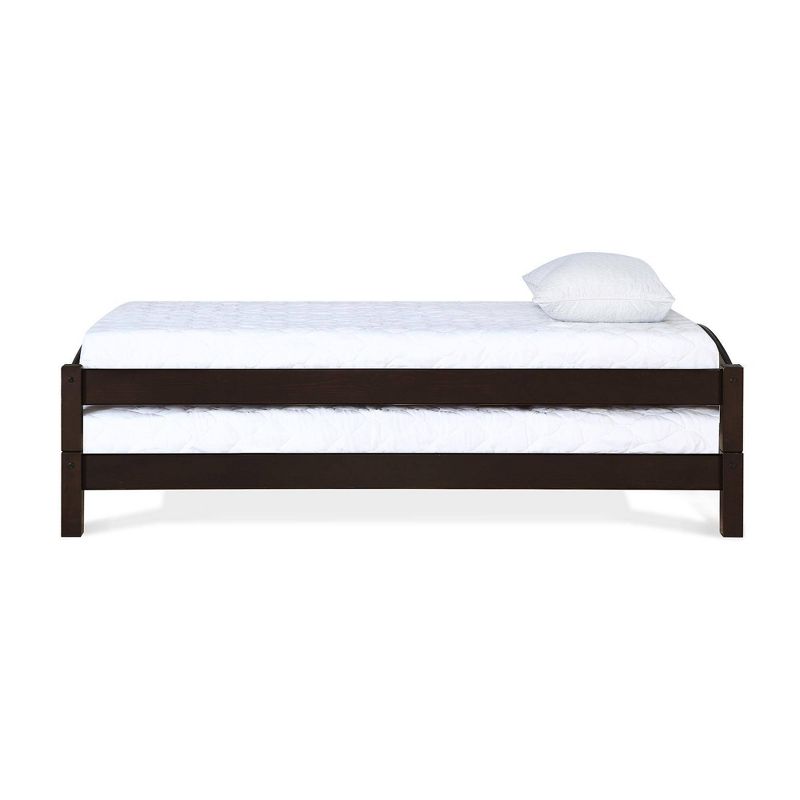 Set of 2 Twin Maddox Stackable Beds Frame Espresso - Dorel Living