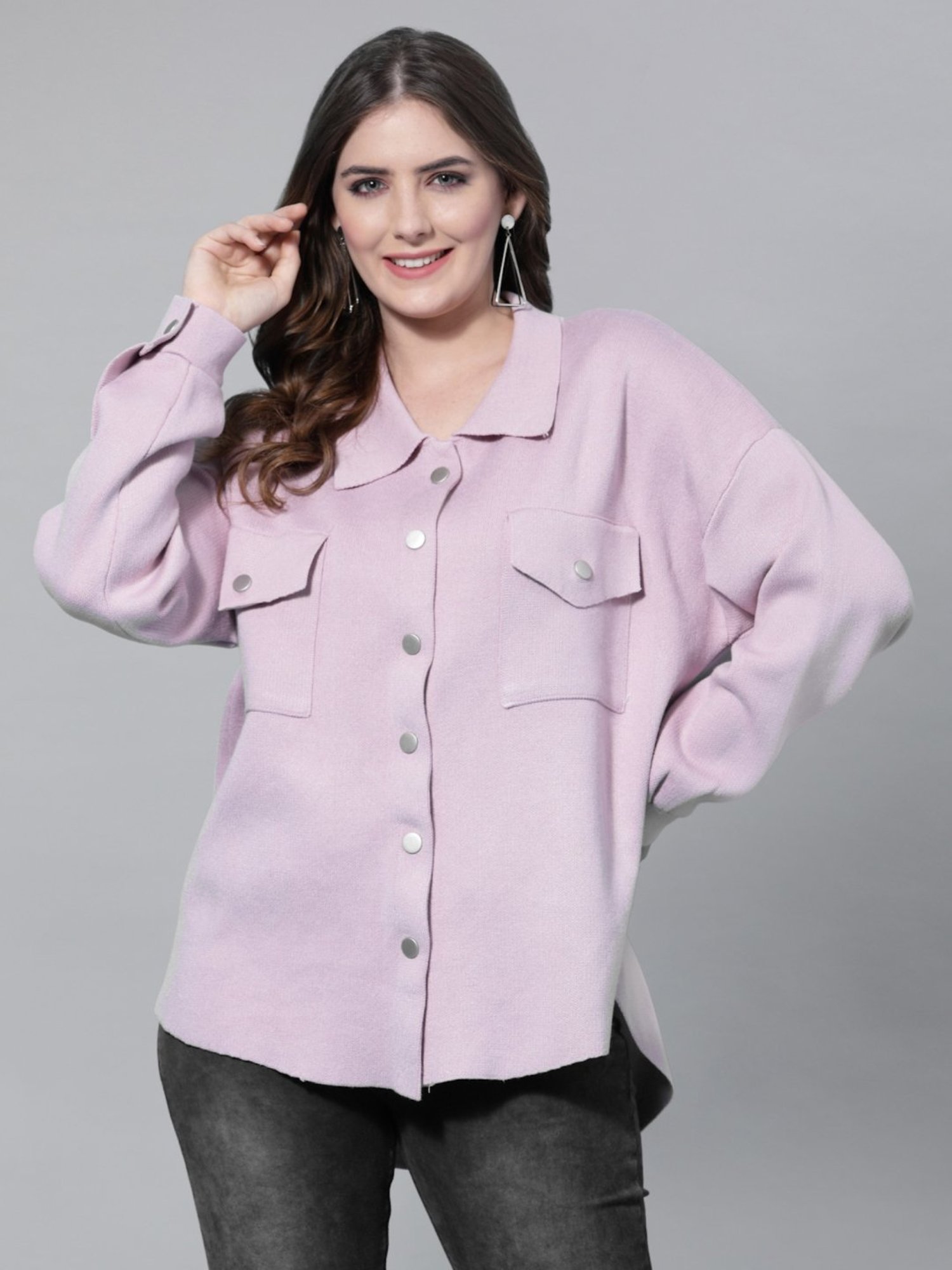 Mafadeny Purple Regular Fit Shirt