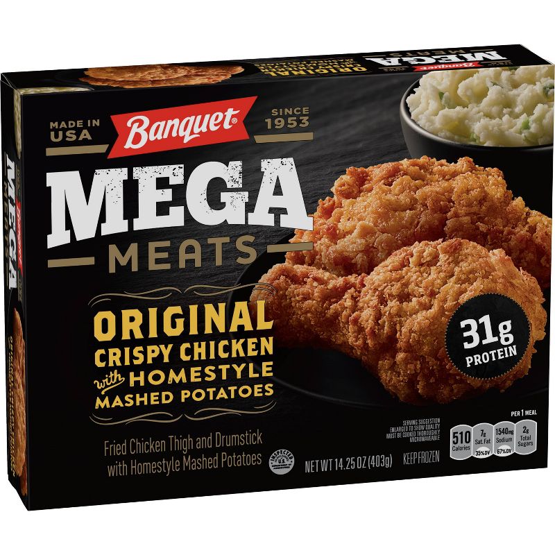 Banquet Frozen Mega Meats Original Crispy Chicken and Mash Potatoes - 14.25oz