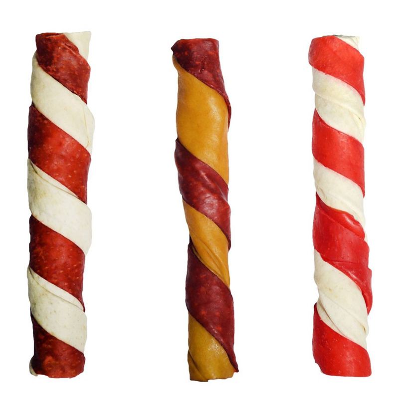 Nutri Chomps Pork Chomps Assorted Flavors Twist Chewy Treats Dog Treats - 12ct