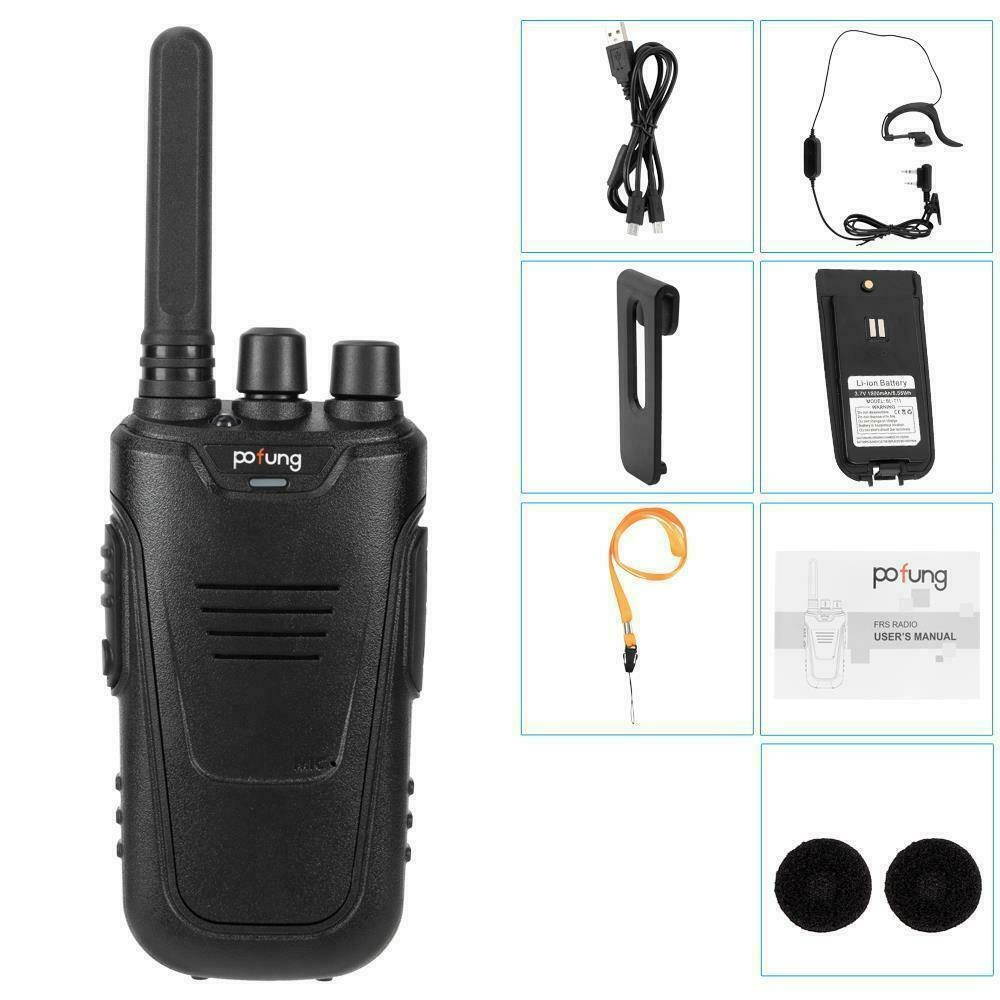 4PCS   2W T11 Hand Walkie Talkie Two Way Radio UHF 462-467 MHz Black