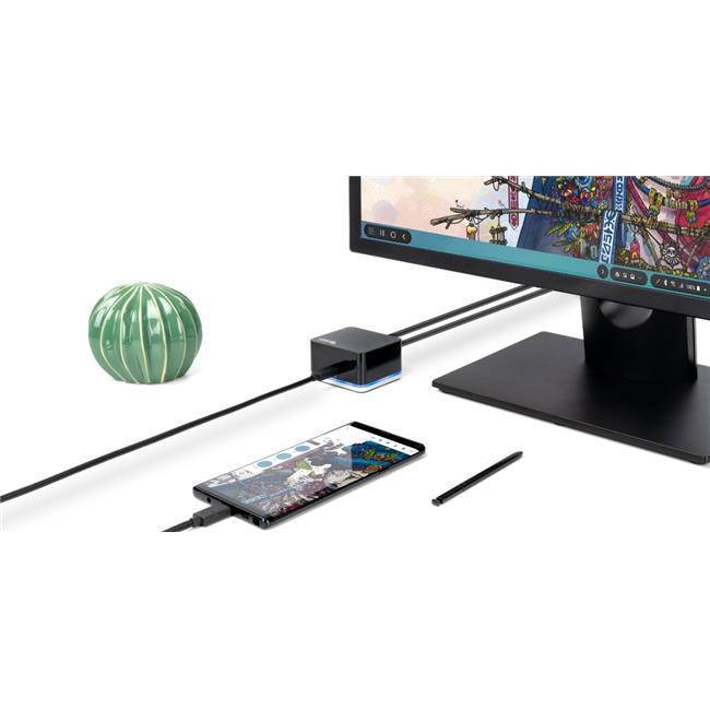 Plugable Phone Cube Compatible with Samsung DeX Dock, DeX Station, DeX Pad, Galaxy Note 9, S9, S9 Plus, S8, S8 Plus, S10, Tab S5e - Transforms Your USB C phone to a Desktop with HDMI, USB and Ethernet
