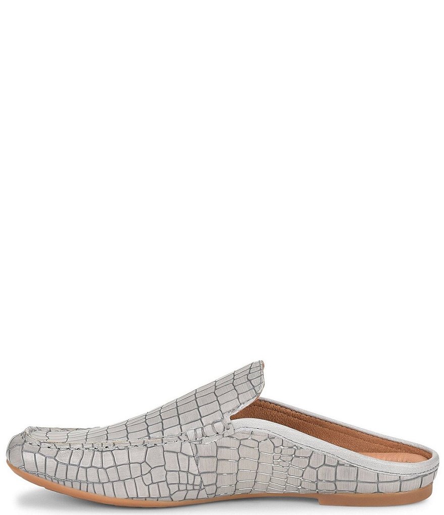 Born Capricorn Embossed Leather Mule Slides