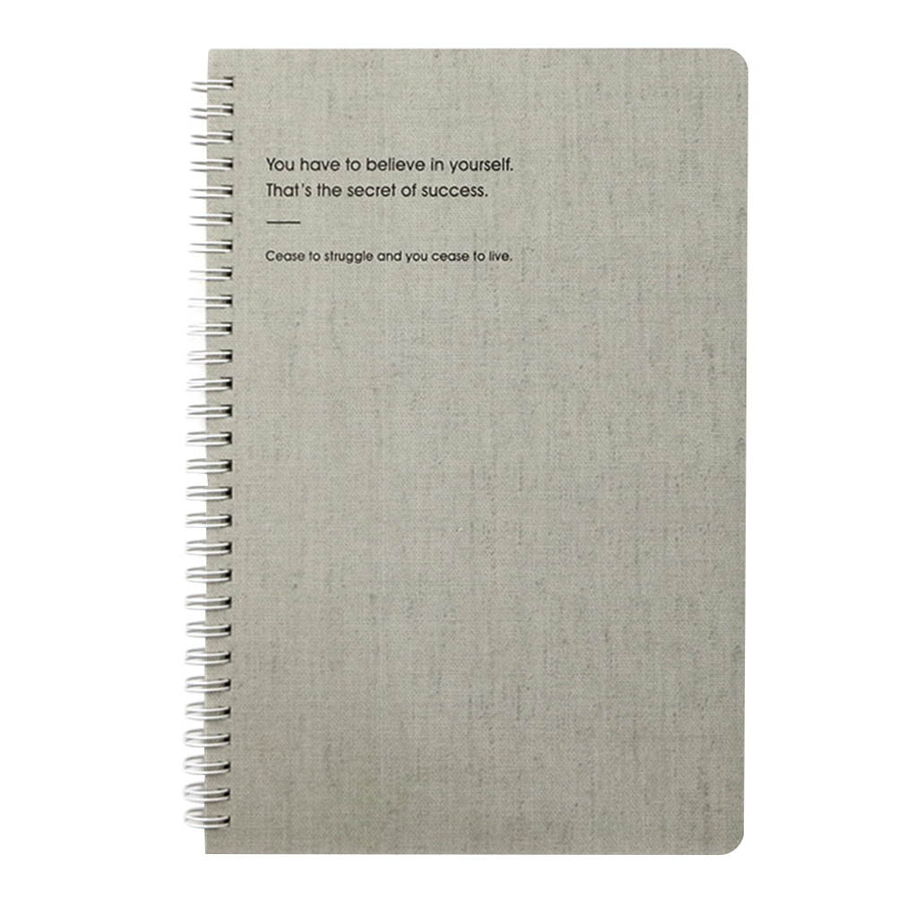 2pcs Side-spiral Notebooks Simple Cover Notepad Students Stationery Prcatical Work-book for Man Woman (A5 Black Blue)