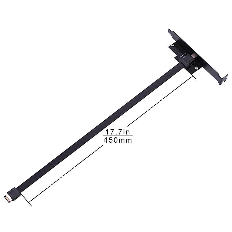 USB 31 Front Panel Header to USBC TypeC Female Extension Cable15inch 45cm Speed up to 10 Gbps