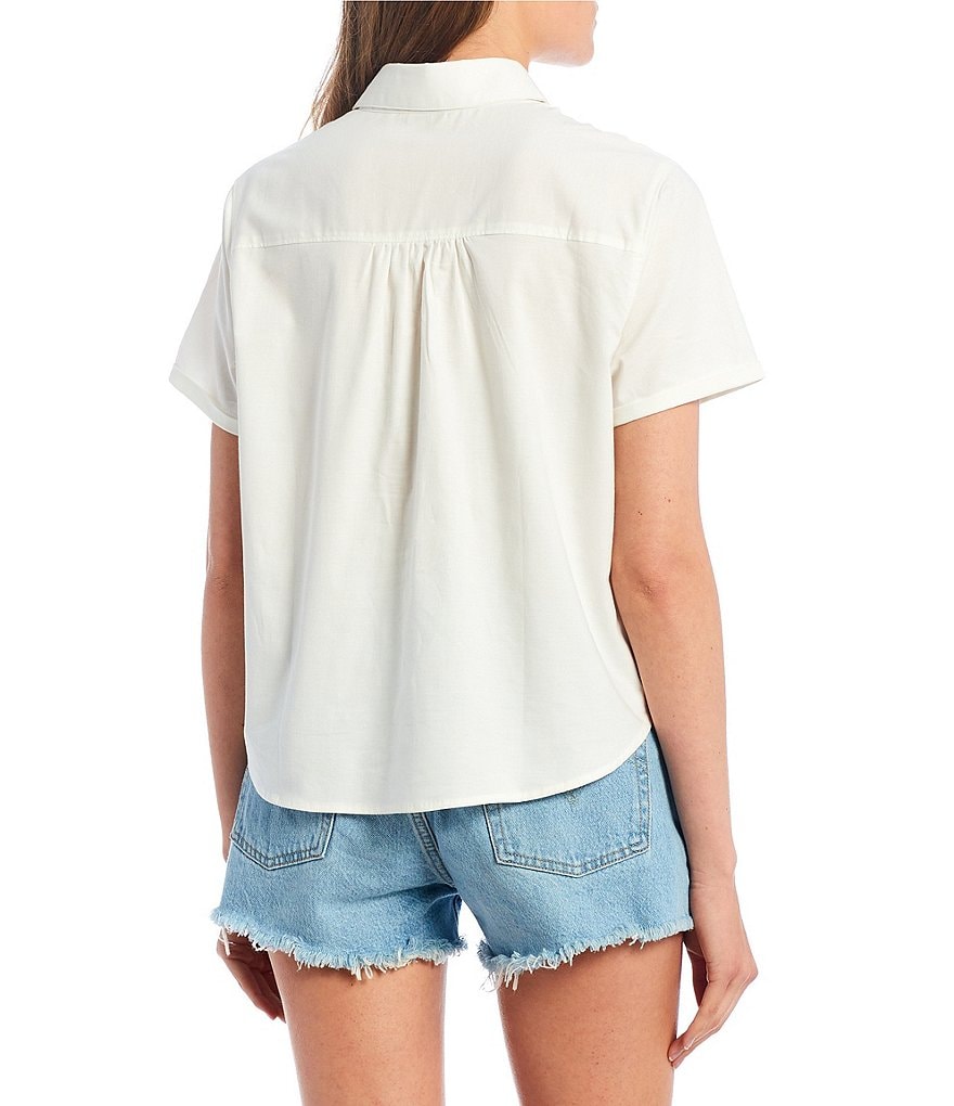 Hurley Button-Front Chambray High-Low Hem Shirt