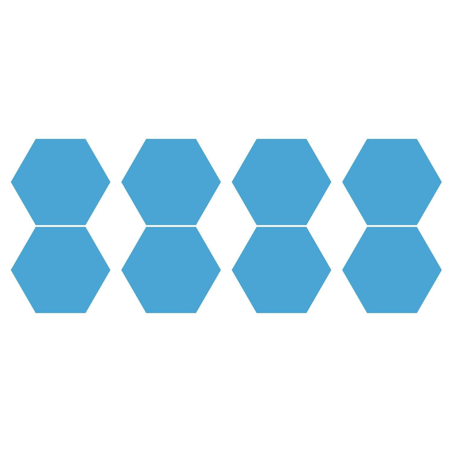 LiteMark 1 Inch Blue Hexagon Decals - Pack of 208