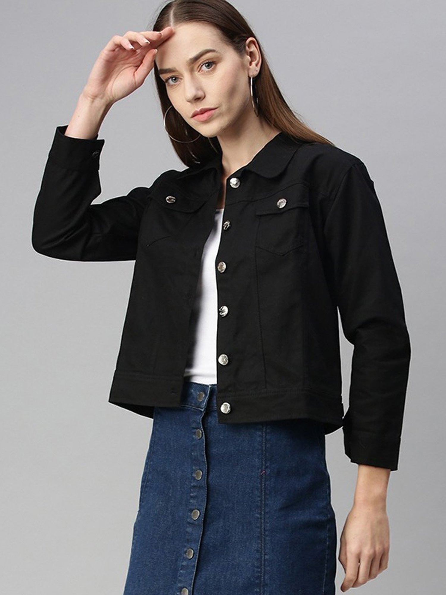 VOXATI Black Regular Fit Jacket