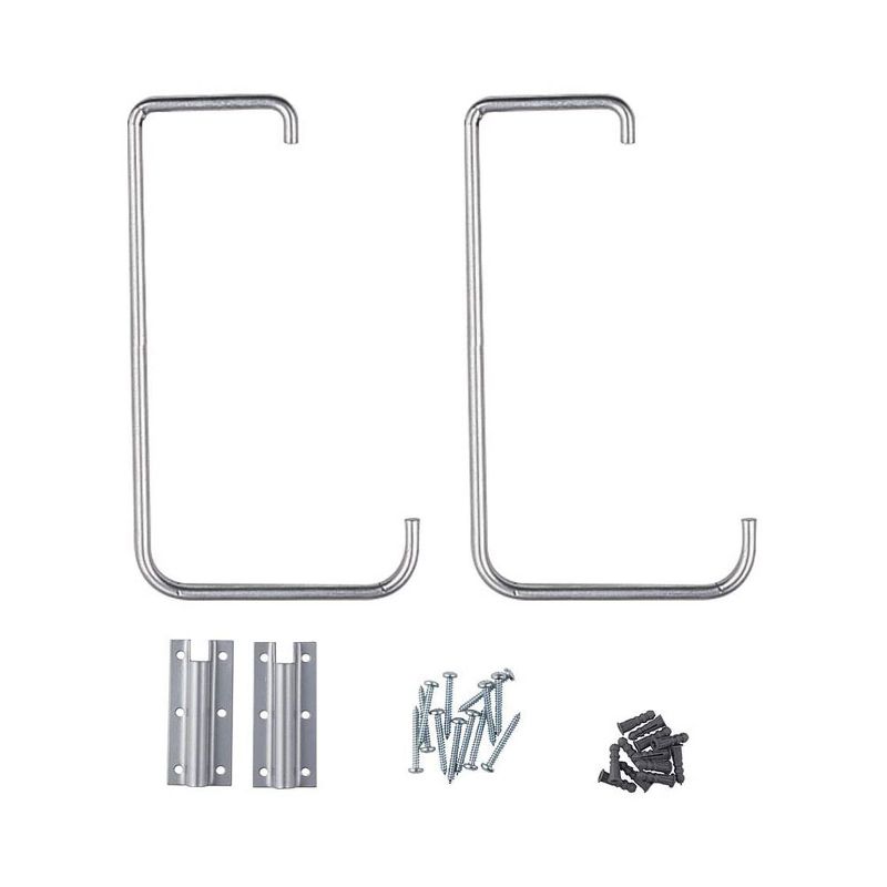 Rubbermaid Shed Shelf, Wire Basket & 50 Lbs Capacity 34" Tool Rack (2 of Each)