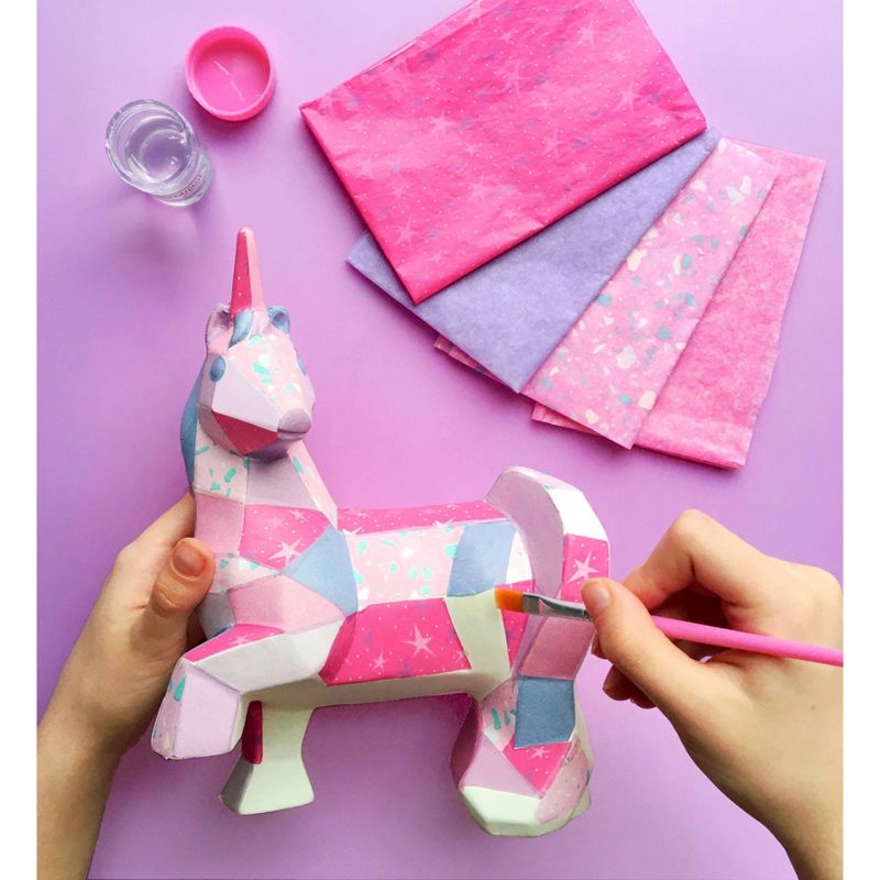 Bright Stripes Decoupage Animals - Unicorn