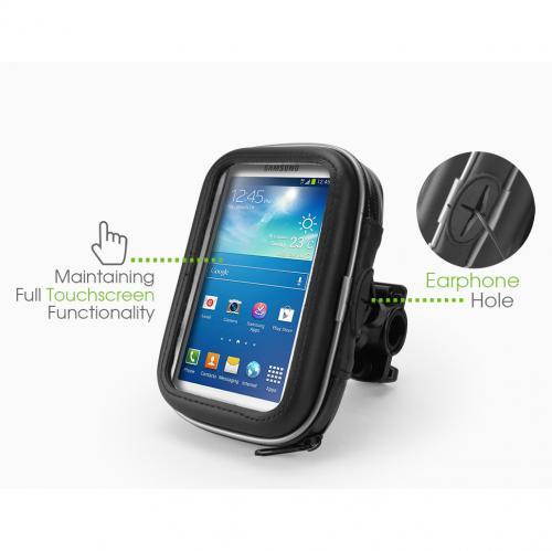 CELLET BIKE MOUNT UNIVERSAL HEAVY DUTY WEATHERPROOF ZIPPER POUCH FOR CELL PHONE
