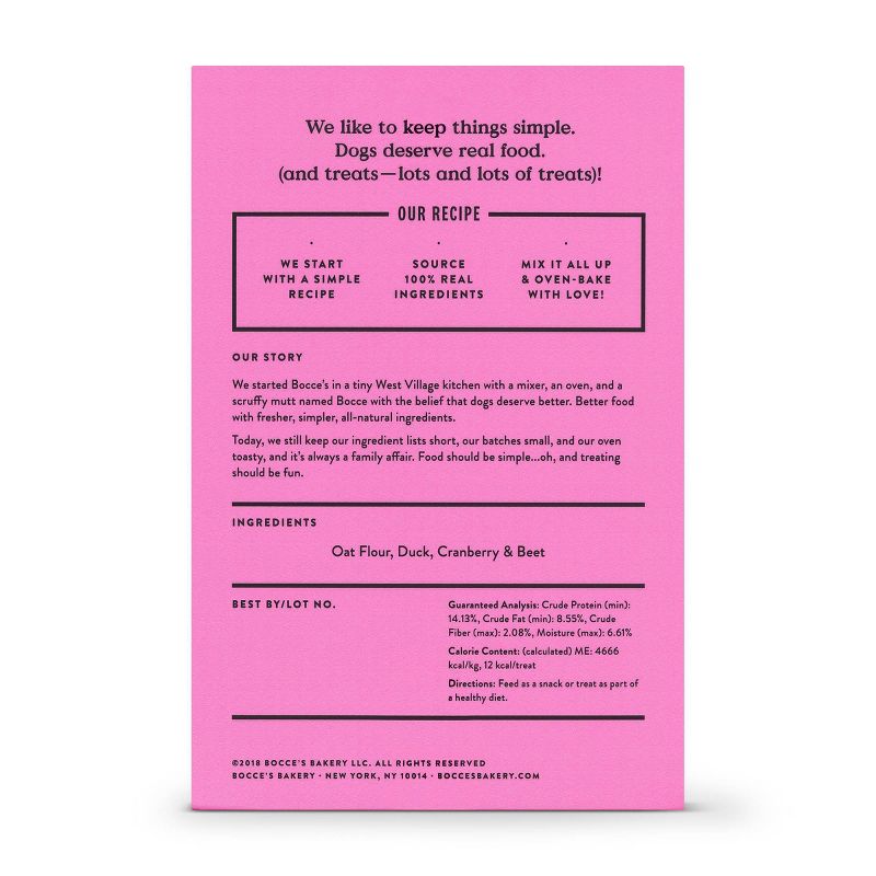 Bocce's Bakery Duck Basic Wheat Free Dog Treats - 14oz