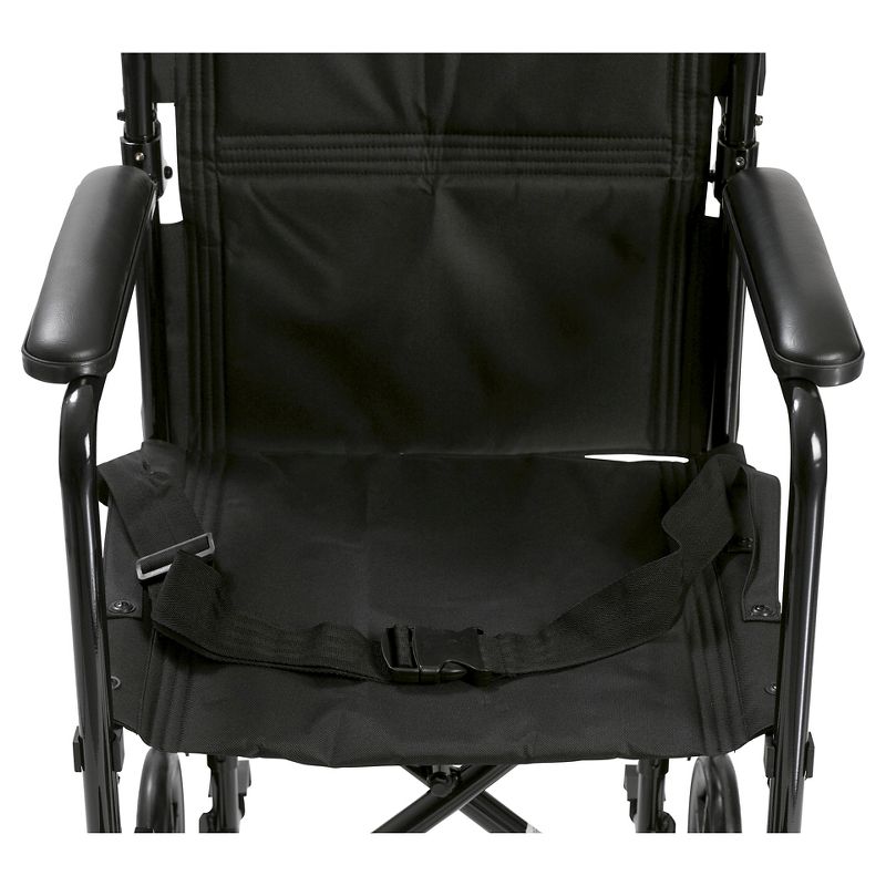 Drive Medical Lightweight Transport Wheelchair, 17" Seat, Black