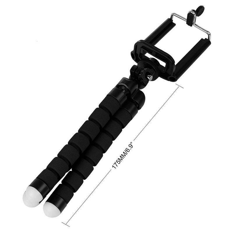 Mini Flexible Sponge Octopus Tripod for iPhone Samsung Xiaomi Huawei Mobile Phone Smartphone Tripod for Gopro Camera (Blue)