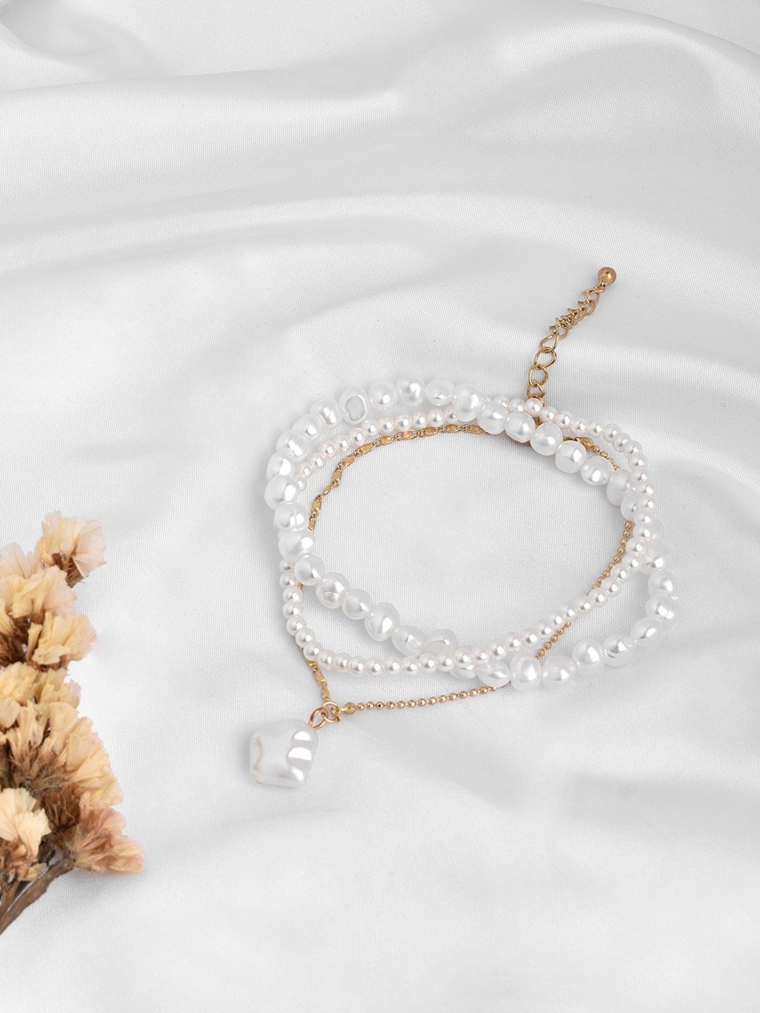 Joker & Witch Blight Pearl Layered Anklet - Set of 3