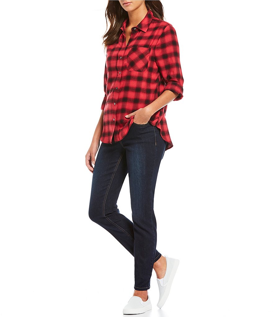 Westbound Petite Size the HIGH RISE fit Skinny Denim Pull-On Pants
