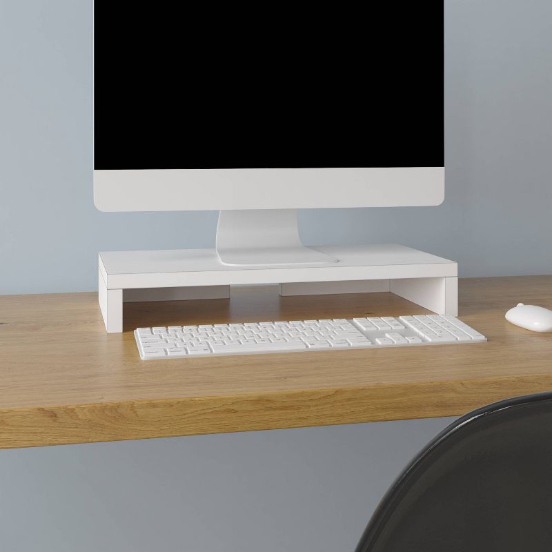 Eco Friendly Computer Monitor Stand Riser White