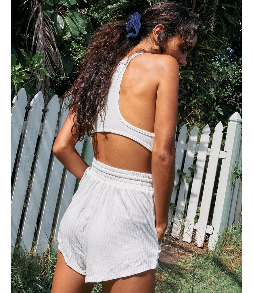 Free People FP Movement Blissed Out High Crew Neck Sleeveless Romper