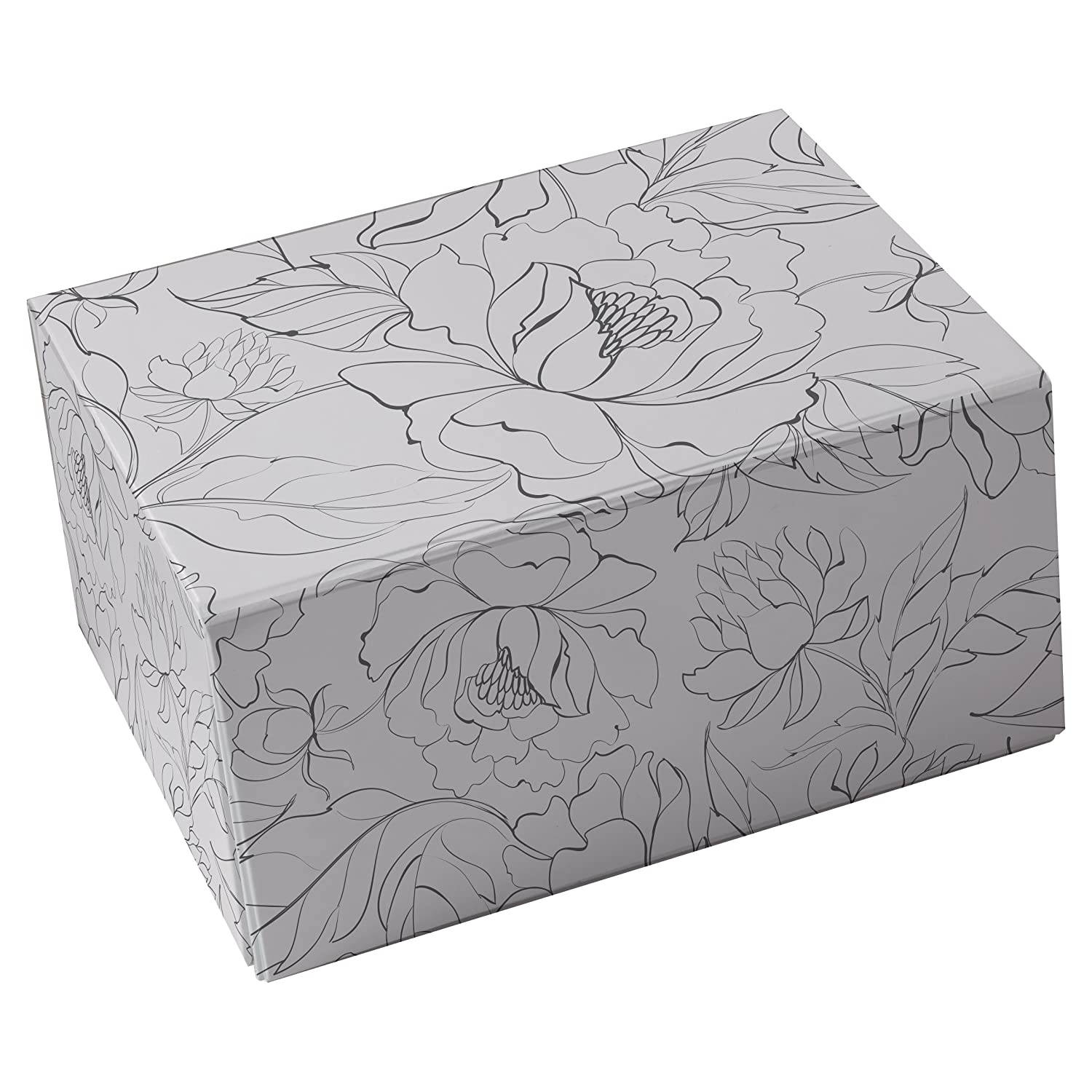 Snap-N-Store Storage Box 3-Piece Set, Small/Medium/Large, Hand Drawn Floral (SNS03327)