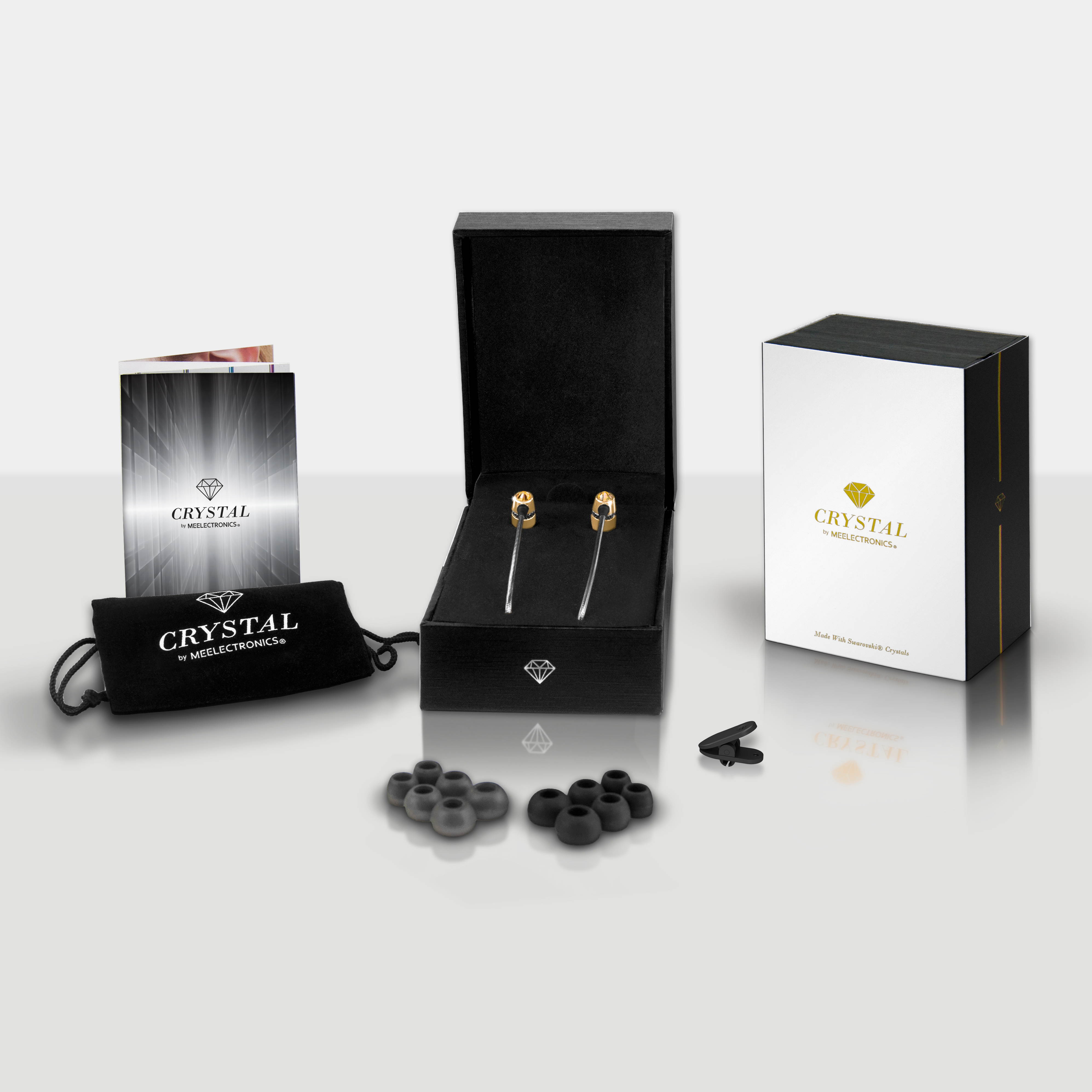 Mee audio Turquoise Blue  EP-M11J-TQ-MEE  In-Ear Headphones with Microphone Made with Swarovski Crystals