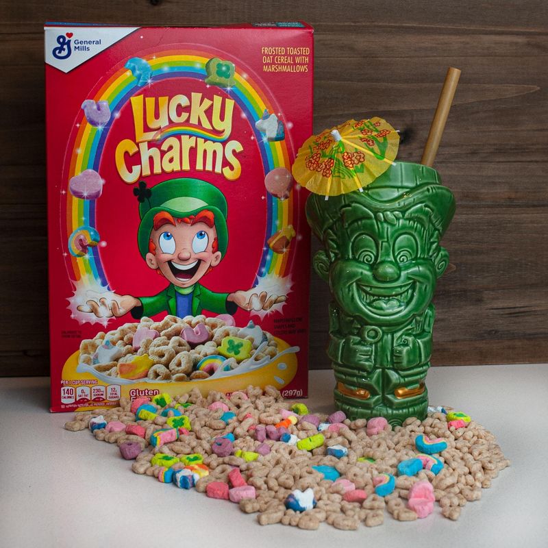 Beeline Creative Geeki Tikis General Mills 16-Ounce Ceramic Mug | Lucky Charms Lucky the Leprechaun