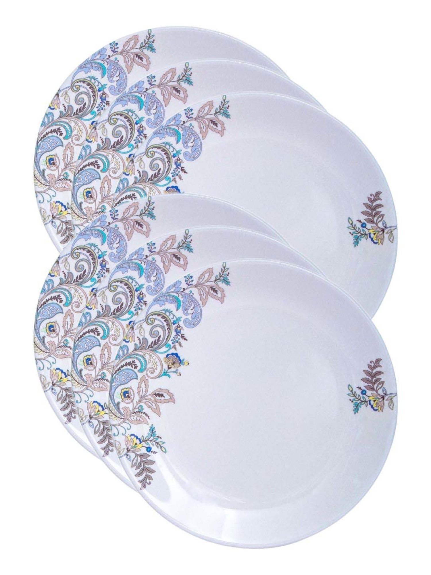 Servewell Flourish Multicolor Melamine Side Plate  - Set of 6