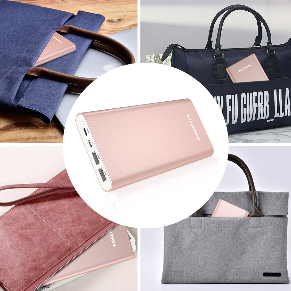 Poweradd 12000mAh Power Bank Portable Charger Dual USB Ports External Battery for iPhone, iPad, Samsung Mobile Cellphone