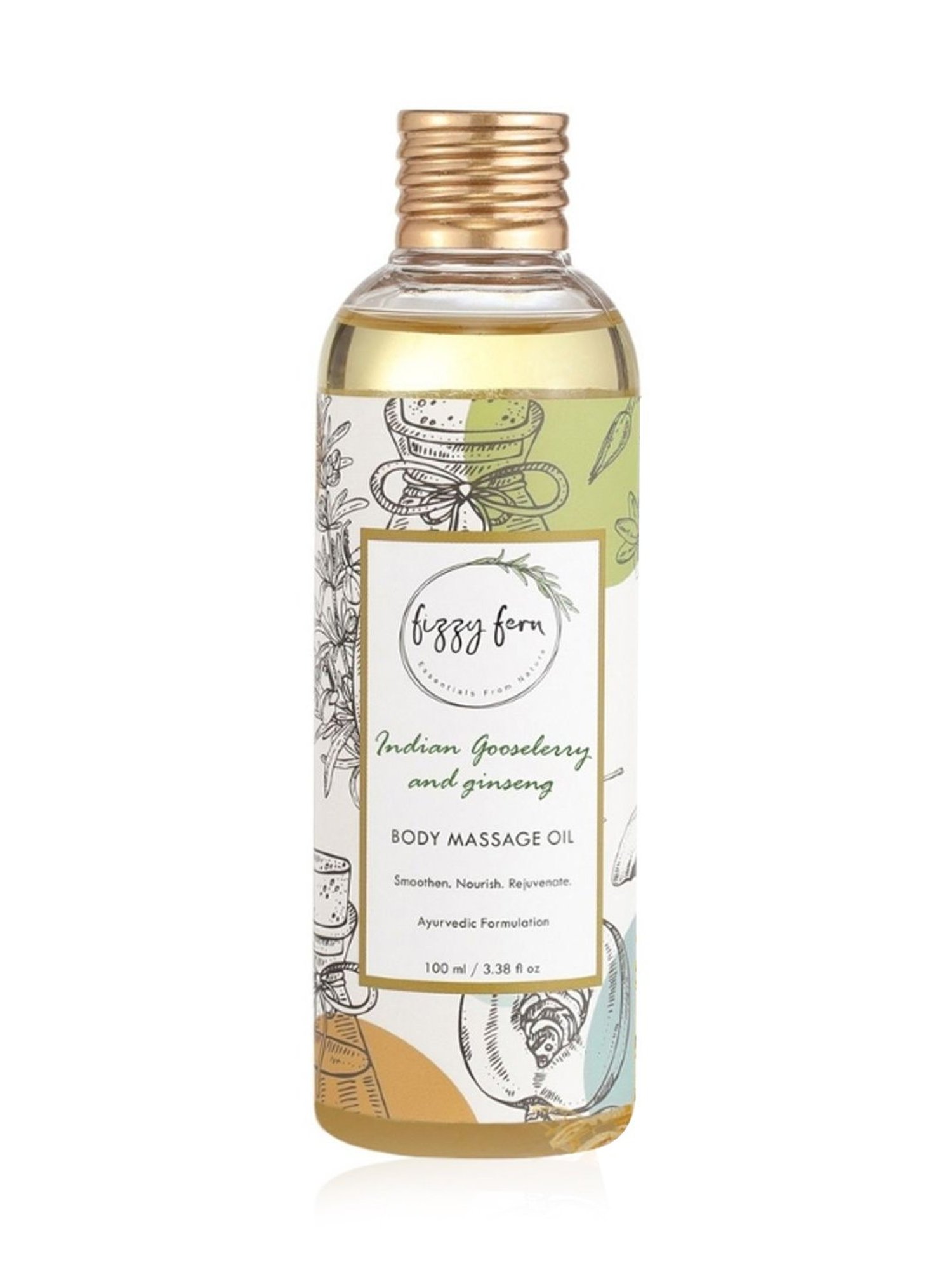 Fizzy Fern Indian Gooseberry & Ginseng Body Massage Oil - 100 ml