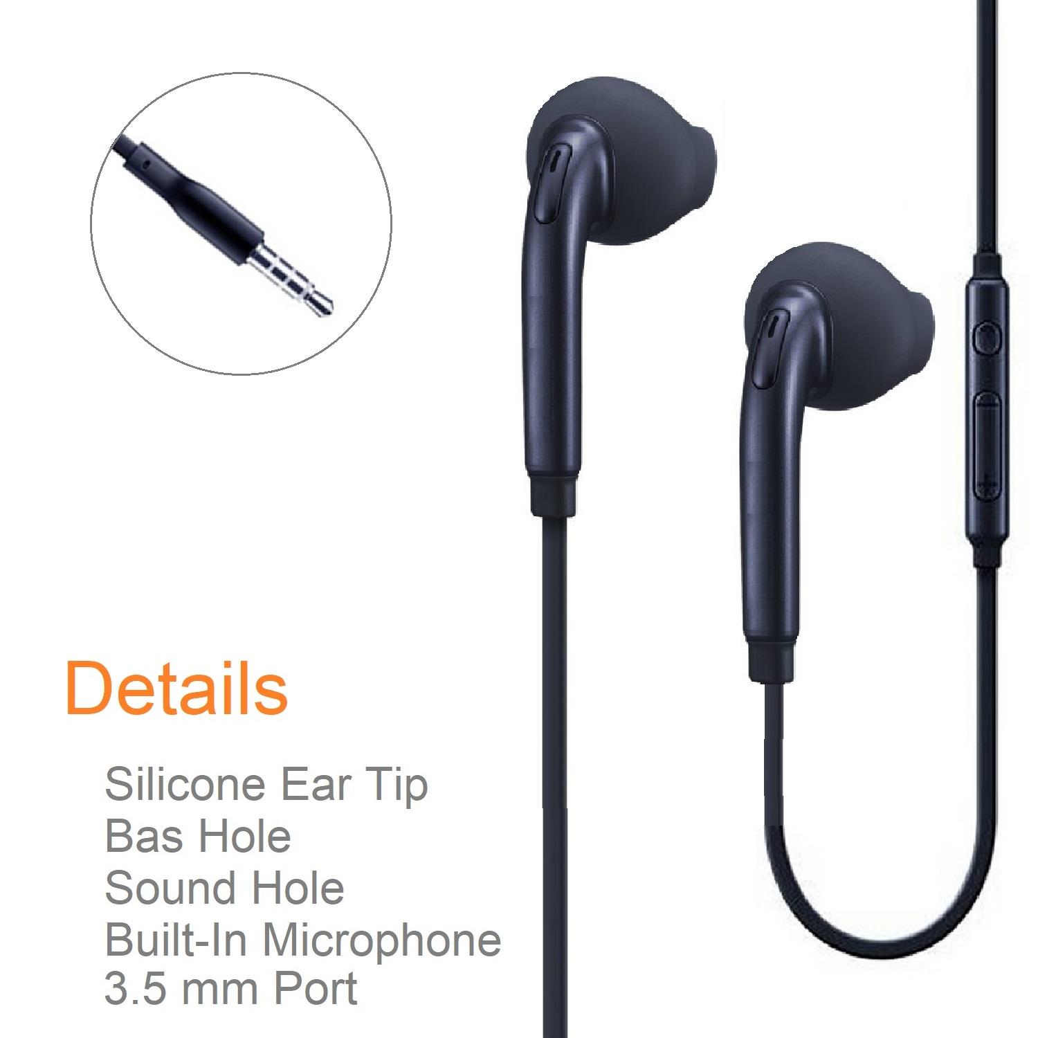 OEM Stereo Earphones (EO-EG920) w/Microphone, Volume Control & Ear Gels for Samsung S7/S7 Edge,S6/S6 Edge - White 2Pack