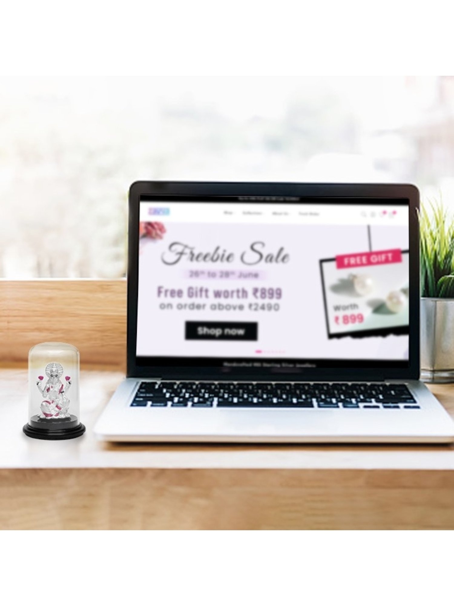 Sri Jagdamba Pearls 0.8 Silver Vishnu Idol