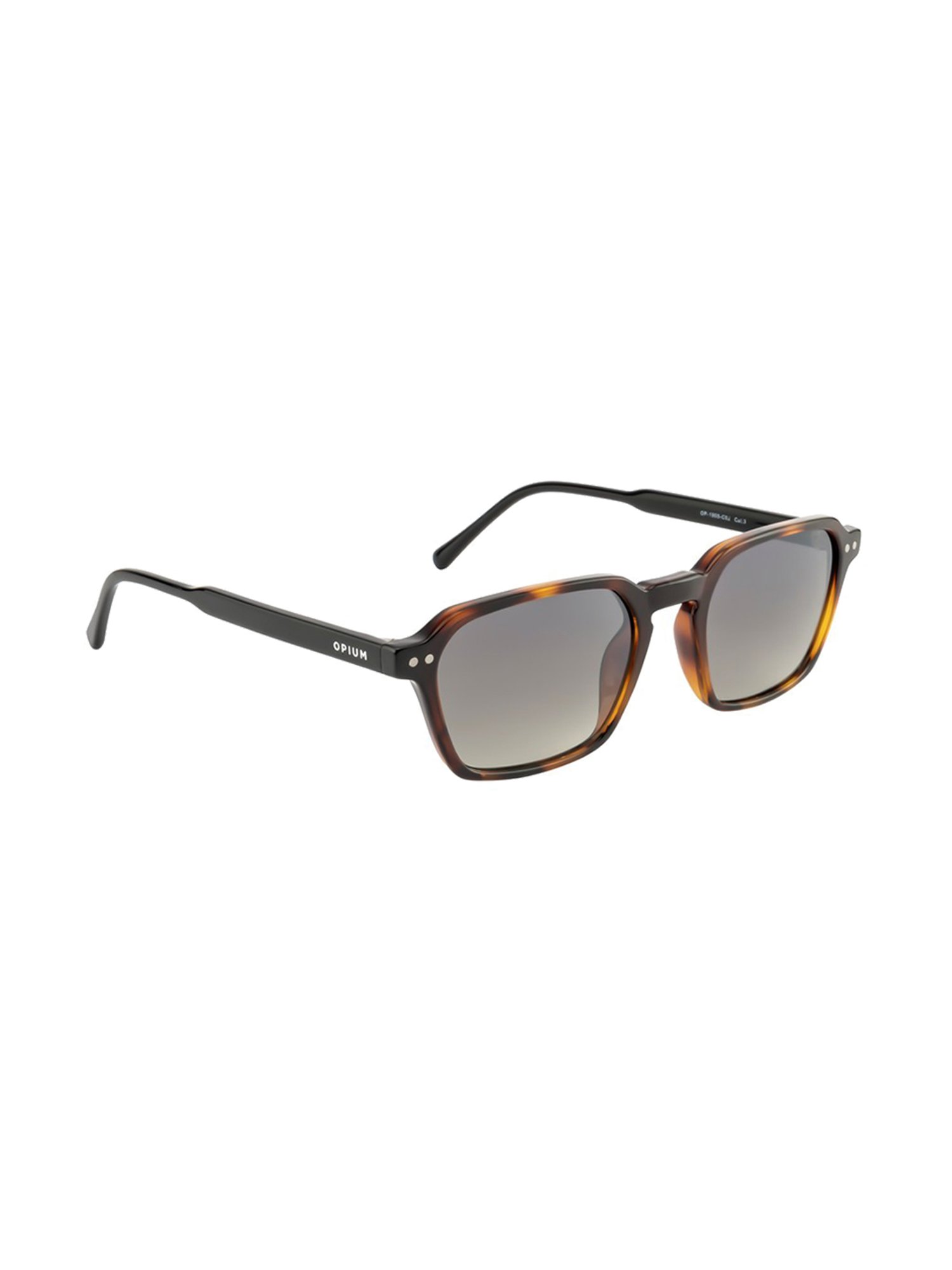 Opium Grey Rectangular Polarized Sunglasses for Men