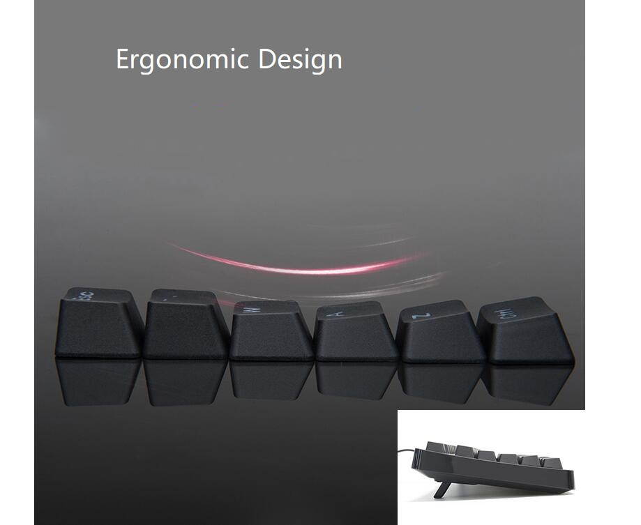 Fuhlen G87 All Non-conflicting Keys, 9 Backlit LED Light Modes, Cool Exterior Wired  Cherry Red Mechanical  Keyboard, 50Million Times Keystrokes Lifespan-Black