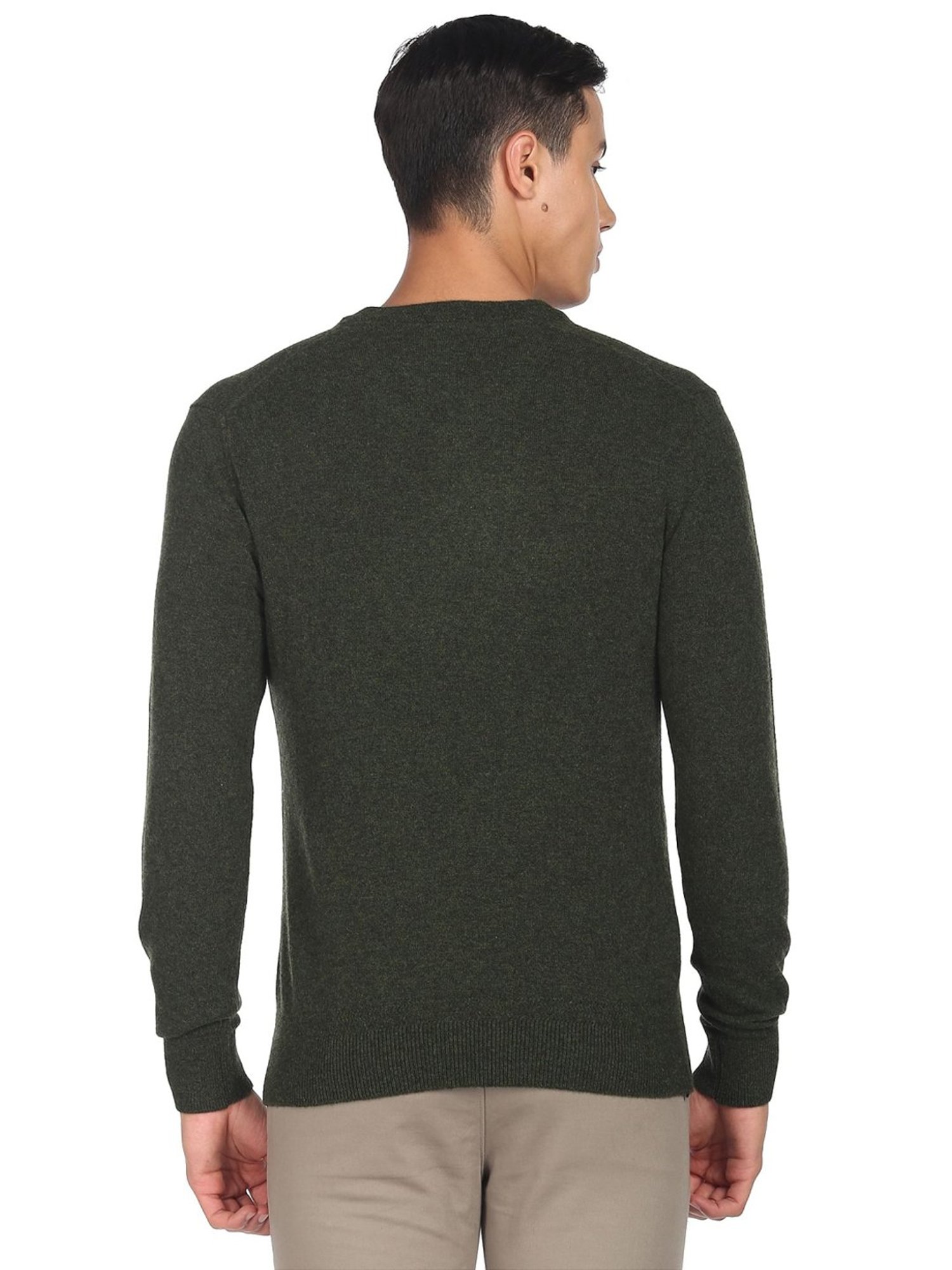 Arrow Sport Olive Regular Fit Sweater