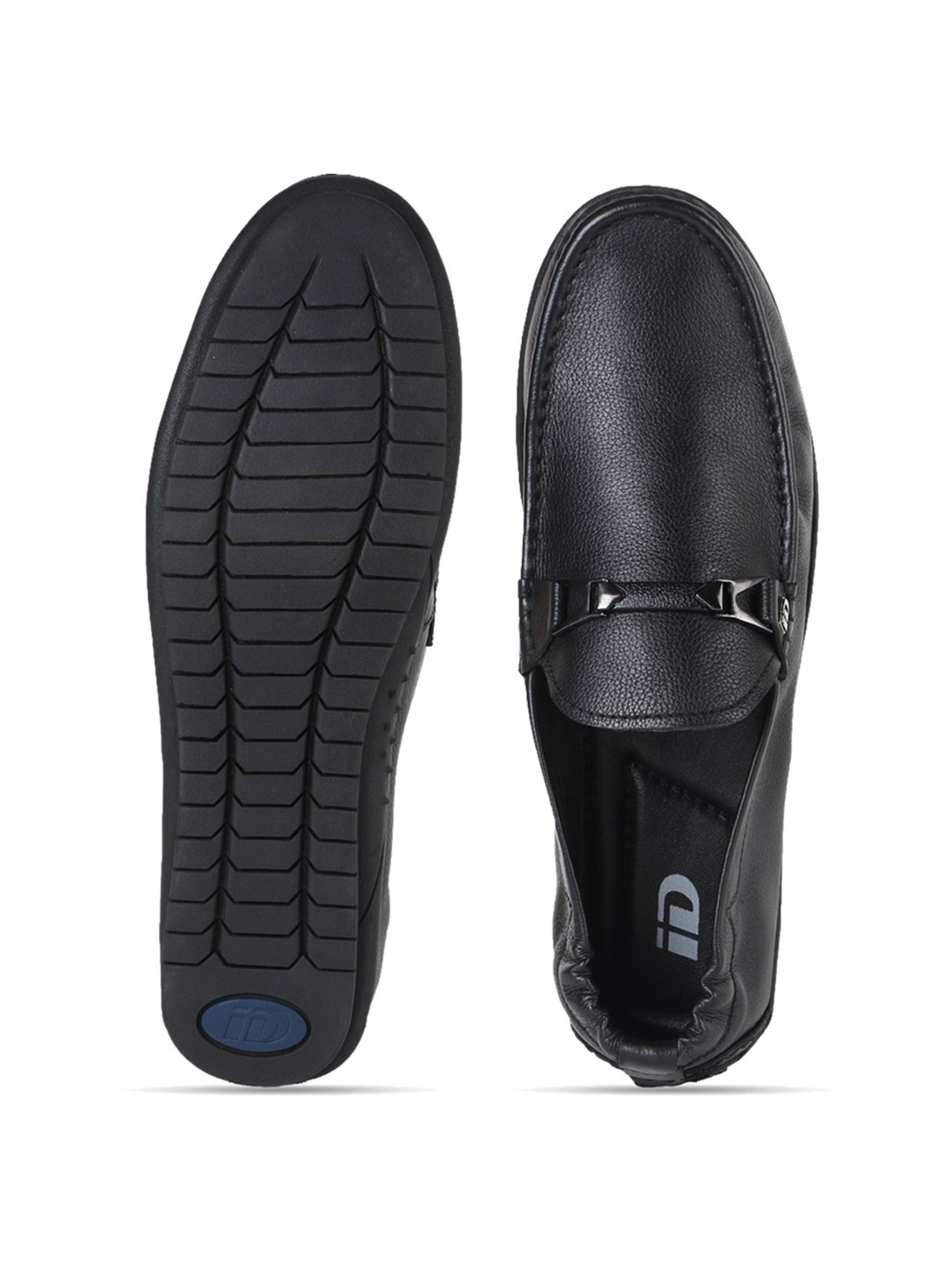 ID Men's Black Casual Loafers