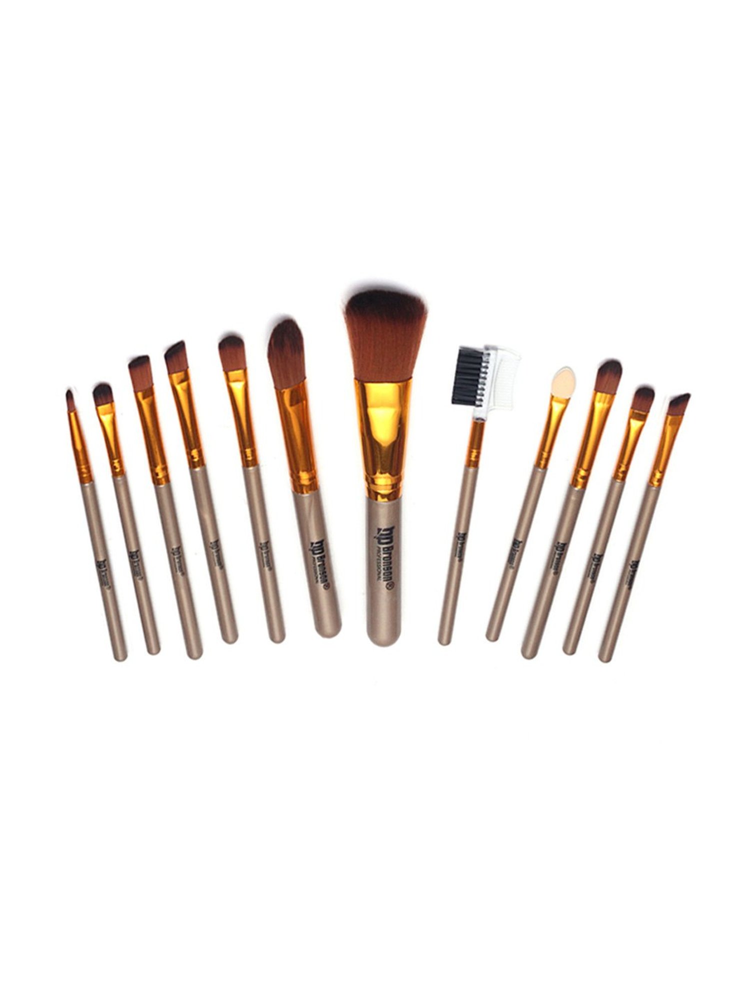 Bronson Professional Mini Makeup Brushes - Set of 12