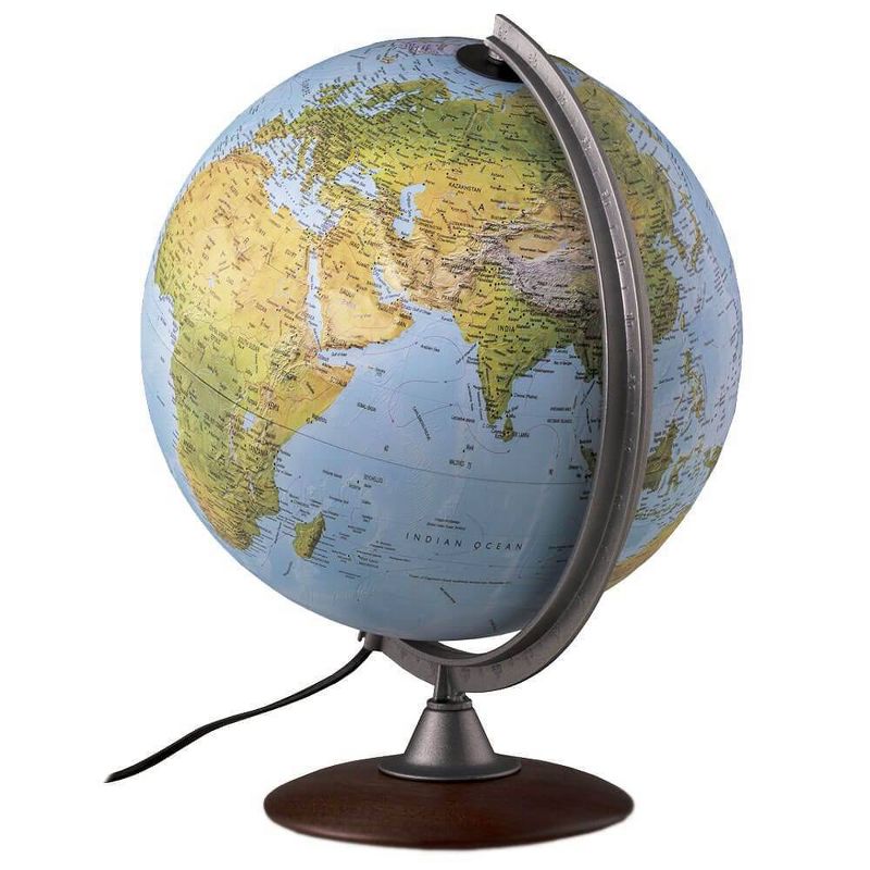 Tactile Blue Ocean Physical Relief Globe  - Waypoint Geographic