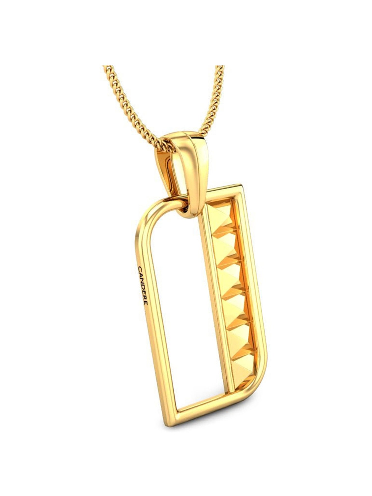 Candere by Kalyan Jewellers Peacock Collection 18k Yellow Gold Pendant for Women